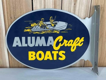 Aluma Craft Boats w/Image Metal Flange Sign (TAC)