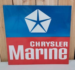 Chrysler Marine w/Logo Metal Sign (TAC)