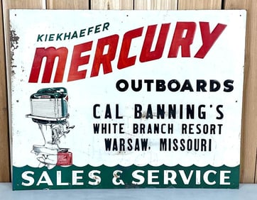 Kiekhaefer Mercury Outboard Motors w/Image Metal Sign (TAC)