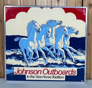 Johnson Outboards "In the Sea-Horse Tradition" Plastic Sign (TAC)