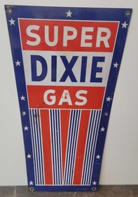 Super Dixie Gas Metal Pump Sign (TAC)