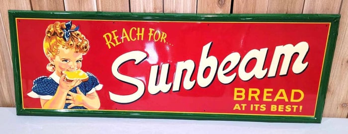 Reach for Sunbeam Bread w/Logo Metal Sign (TAC)