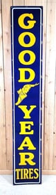 Goodyear Tires w/Logo Porcelain Vertical Sign (TAC)