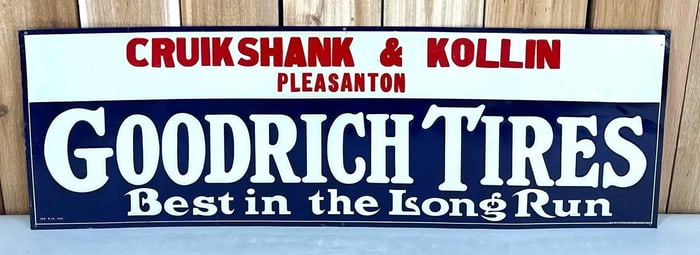 Goodrich Tires "Best in the Long Run" Metal Tacker Sign (TAC)