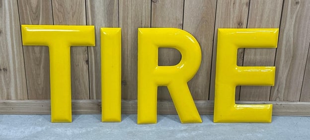 Tire Porcelain Letters
