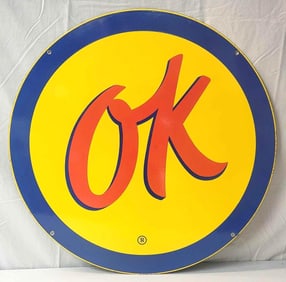 (Chevrolet) Ok Porcelain Sign (30") (TAC)