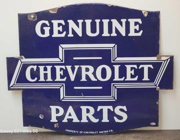Genuine Chevrolet Parts Porcelain Sign (TAC)