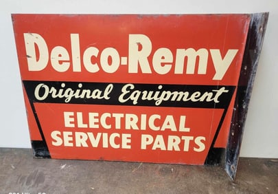 Delco-Remy Original Equipment Electrical Service Parts Metal Flange Sign (TAC)