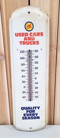 (Chevrolet) Ok Used Cars & Trucks Metal Thermometer (TAC)