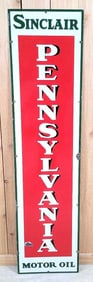Sinclair Pennsylvania Motor Oil Porcelain Sign (TAC)