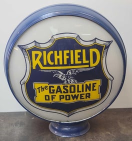 Richfield "The Gasoline of Power" 15" Globe Lenses (TAC)