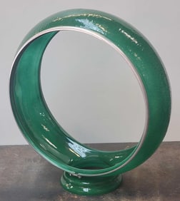 Reproduction Green Ripple Glass Globe Body