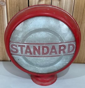 Standard w/Bar & Circle Logo 15"D. Single Globe Lens
