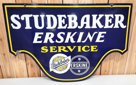 Studebaker Erskine Service w/Both Logos Porcelain Sign (TAC)