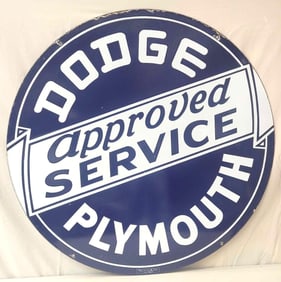 Dodge Plymouth Approved Service Porcelain Sign (TAC)