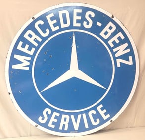 Mercedes Benz w/Logo Porcelain Sign (TAC)
