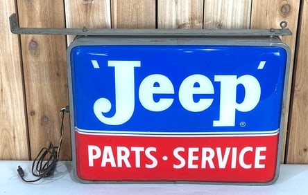 Jeep Parts-Service Molded Plastic Lighted Sign (TAC)
