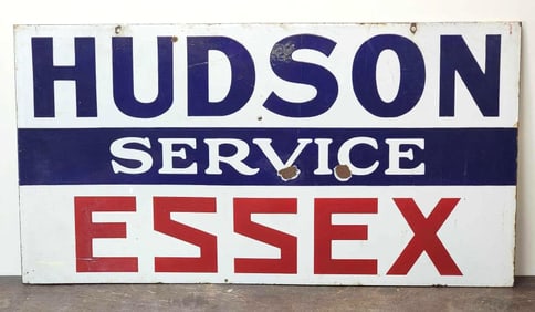 Hudson Essex Service Porcelain Sign (TAC)