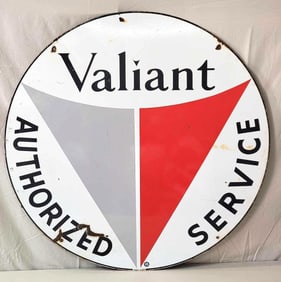 Valiant Authorized Service Porcelain Sign (TAC)