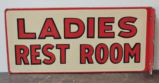 Gilmore Rest Room Porcelain Flange Sign (TAC)