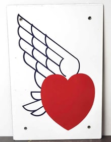 (Douglas) w/Winged Heart Logo Porcelain Sign (TAC)