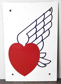 (Douglas) w/Winged Heart Logo Porcelain Sign (TAC)
