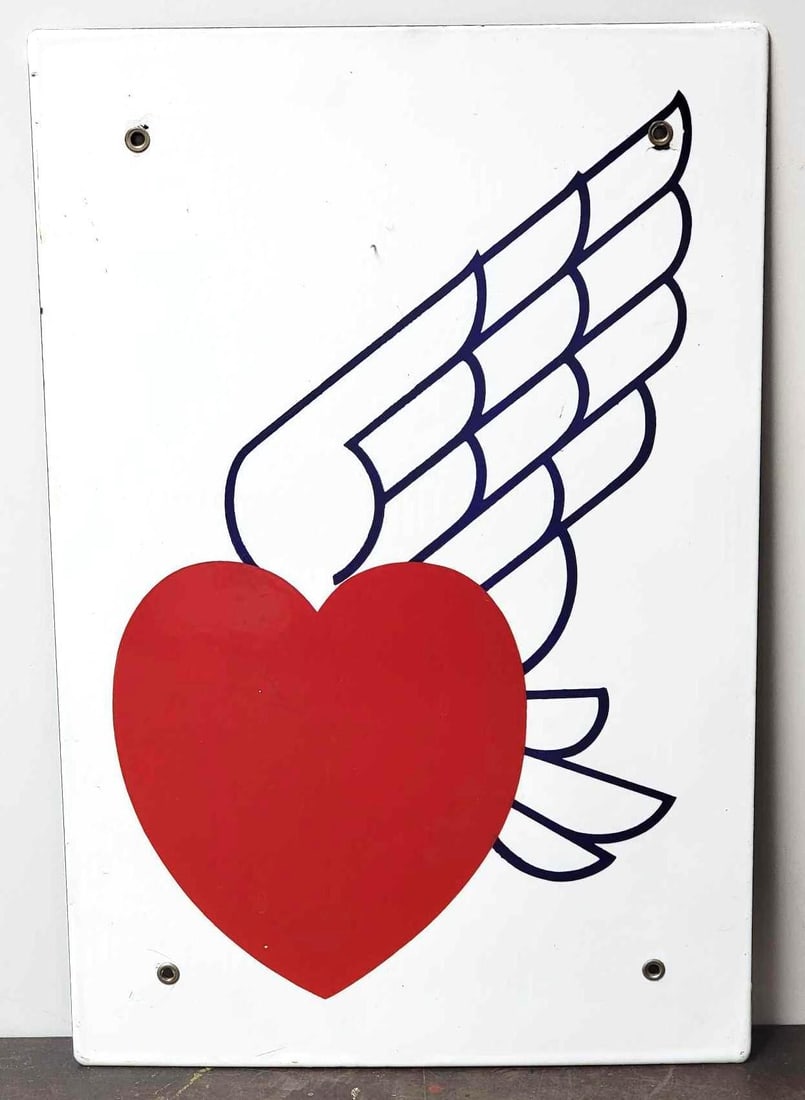 (Douglas) w/Winged Heart Logo Porcelain Sign (TAC) (1 of 5)