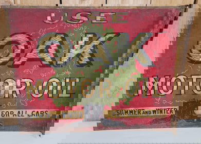 Use Oak Motor Oil Metal Flange Sign (TAC)