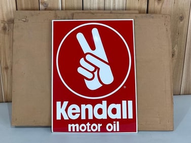Kendall Motor Oil w/Logo Metal Curb Sign (TAC)