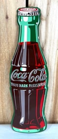 Coca-Cola Di-Cut Metal Bottle Sign (TAC)