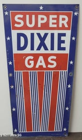 Super Dixie Gas Metal Pump Sign (TAC)