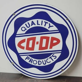 CO-OP Quality Products Porcelain Truck Door Sign (TAC)