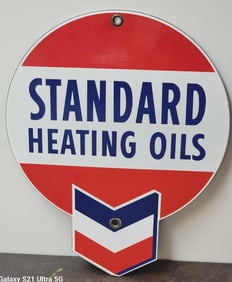 Standard Heating Oils w/Logo Porcelain Sign (TAC)