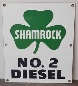 Shamrock No. 2 Diesel Porcelain Pump Sign (TAC)