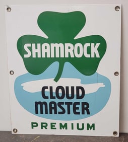 Shamrock Cloud Master Premium Porcelain Pump Sign (TAC)