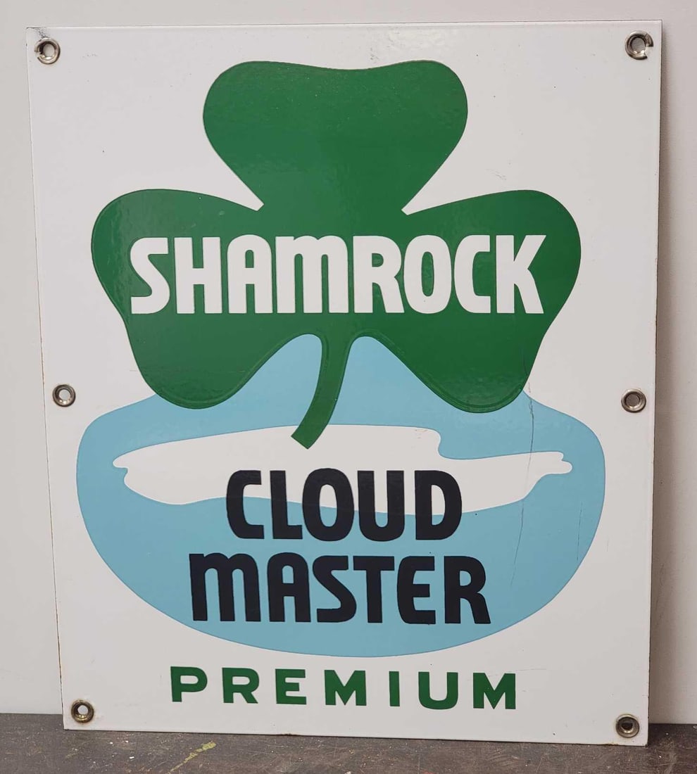 Shamrock Cloud Master Premium Porcelain Pump Sign (TAC) (1 of 3)