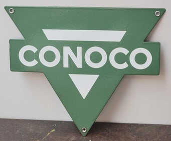 Conoco (green) Porcelain Pump Sign (TAC)