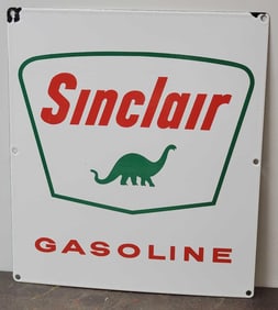 Sinclair Gasoline w/Dino Logo Porcelain Pump Sign (TAC)
