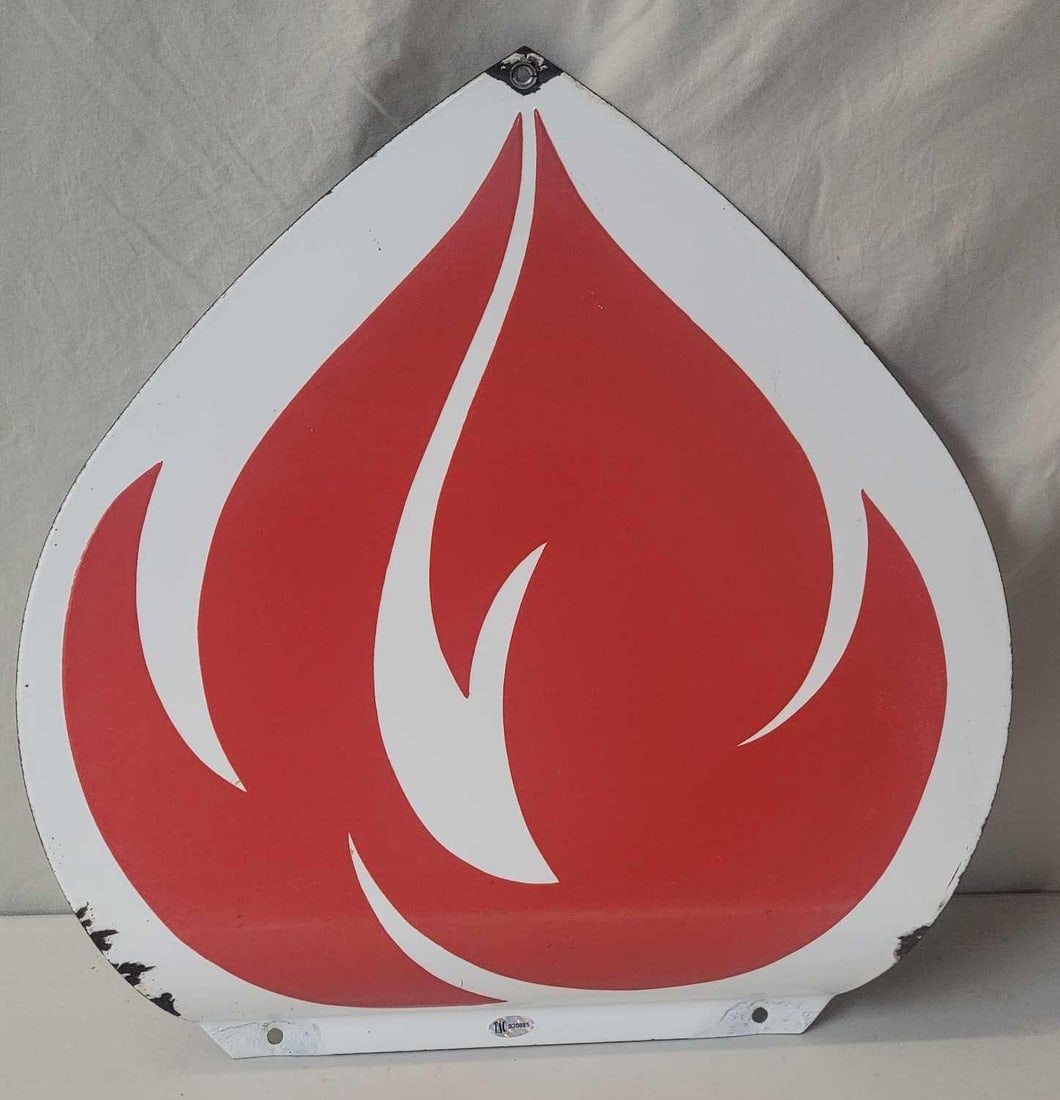 (Standard Oil) Porcelain Flame for Identification Sign (TAC) (1 of 3)