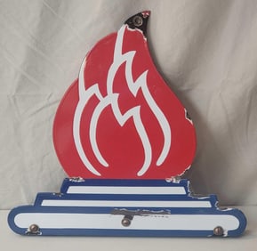 (Standard) Diecut Porcelain Flame for Identification Sign (TAC)