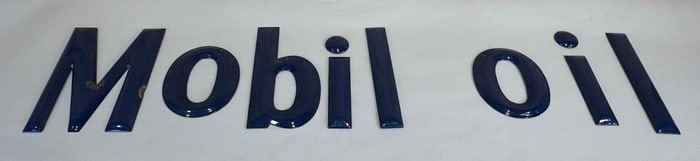 Mobiloil Porcelain Letters
