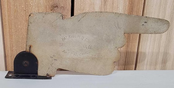 Metal Hand Pointing Direction Sign