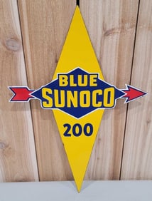 Blue Sunoco 200 Porcelain Pump Sign (TAC)