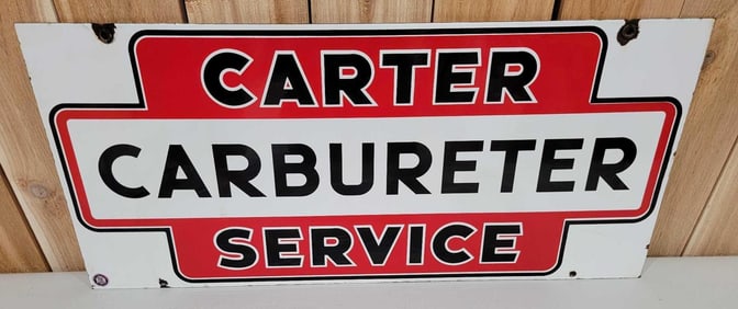 Carter Carbureter Service Porcelain Sign (TAC)