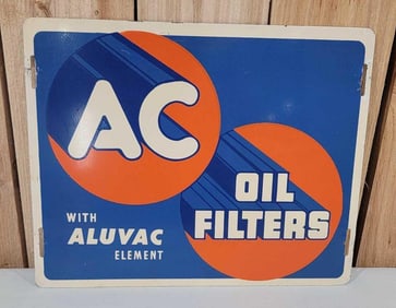AC Oil Filters with Aluvac Element Metal Sign (TAC)