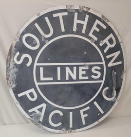 Southern Pacific Lines (Rail Road) Porcelain Sign (TAC)