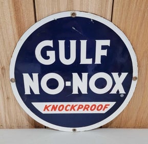 Gulf No-Nox Knockproof Porcelain Sign (TAC)