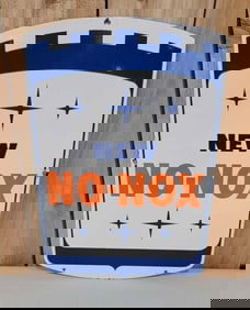 (Gulf) New No-Nox Porcelain Pump Sign (TAC)