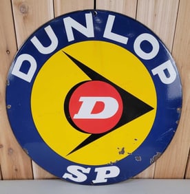 Dunlop SP w/Logo Porcelain Sign (TAC)