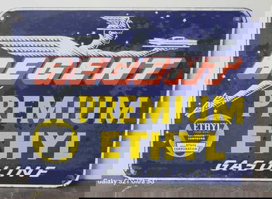 Regent Premium Ethyl Gasoline w/Logo Metal Pump Sign (TAC)